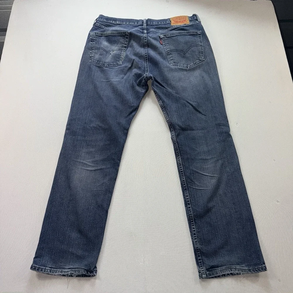 Levi's Men Blue Jeans 505 Denim Distressed Casual Size 36X32